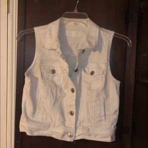 White Jean vest